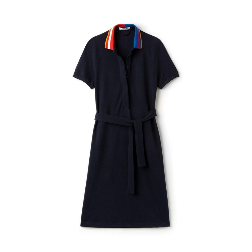 Lacoste Women's Flamme Piqué Adjustable Belt Polo Dress